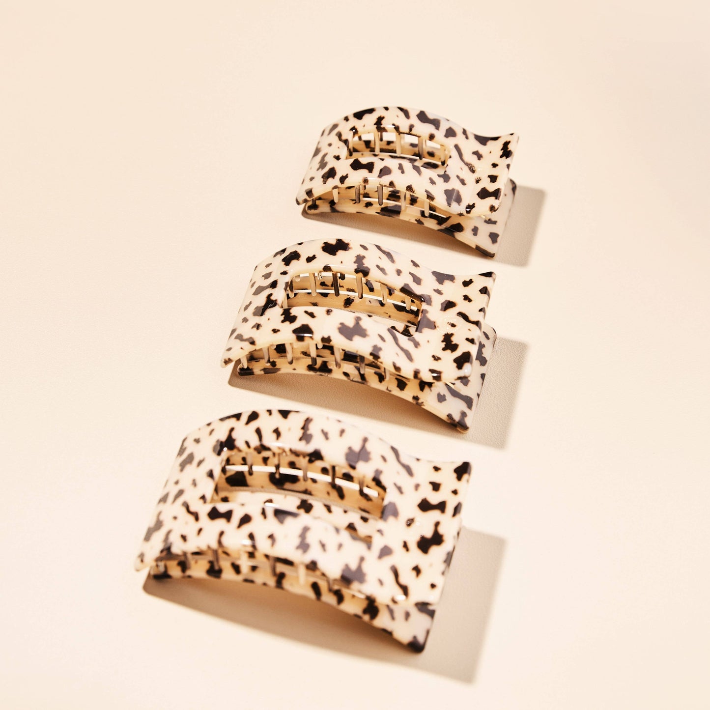 Flat Rectangle Hair Clip | Small | Blonde Tortoise