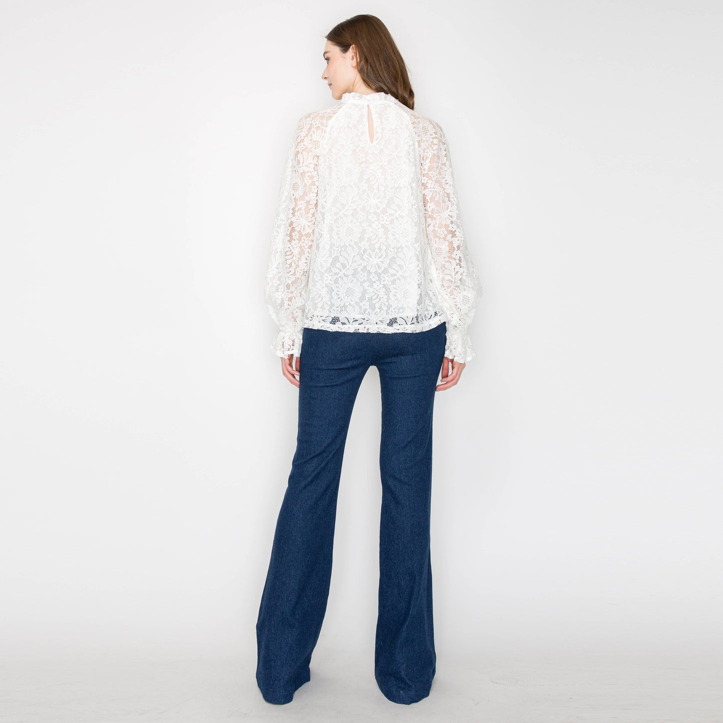 Vintage floral lace blouse