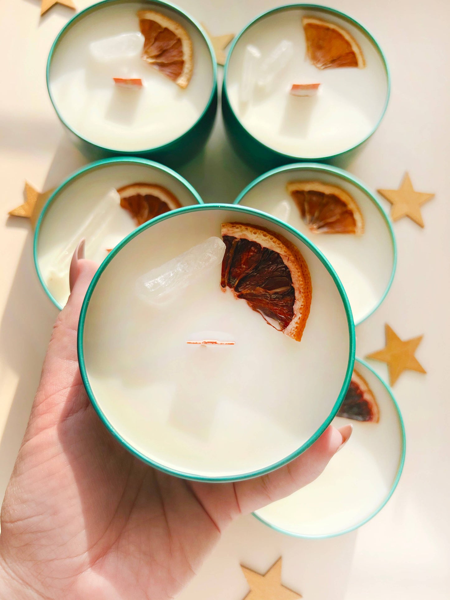 CITRUS & QUARTZ Coconut Wax Candle - Aromatherapy - Home