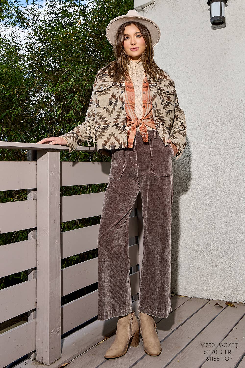 Washed Corduroy Trousers: Washed Choco