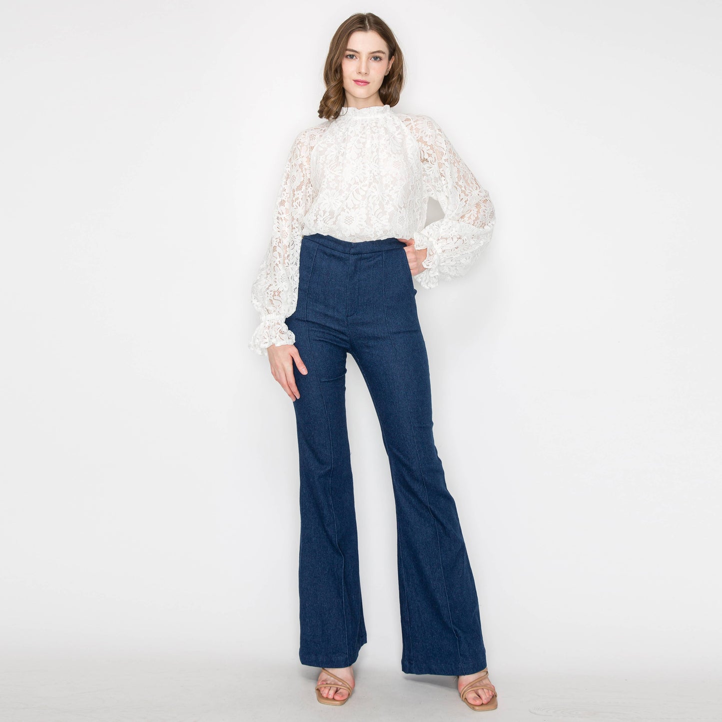 Vintage floral lace blouse