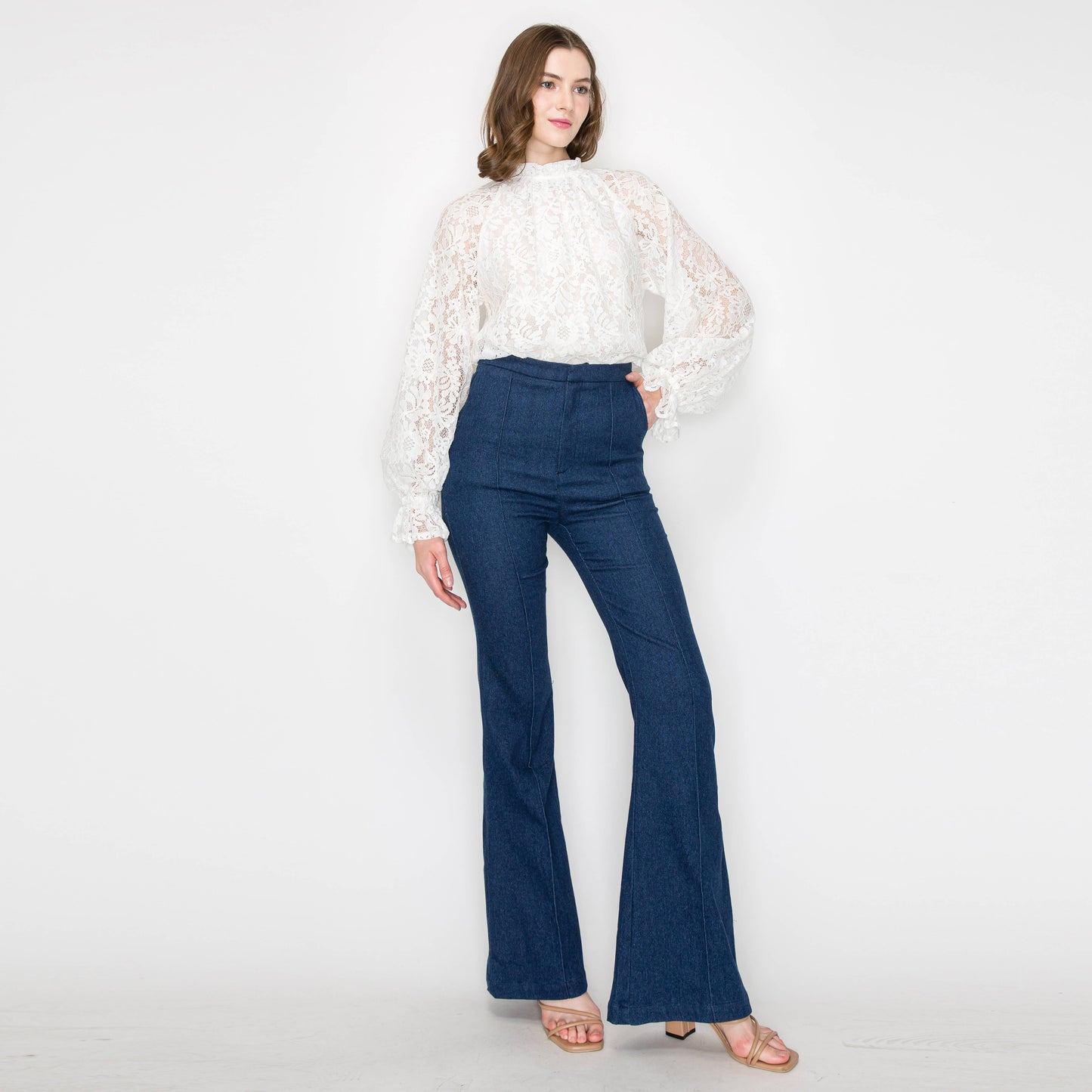 Vintage floral lace blouse