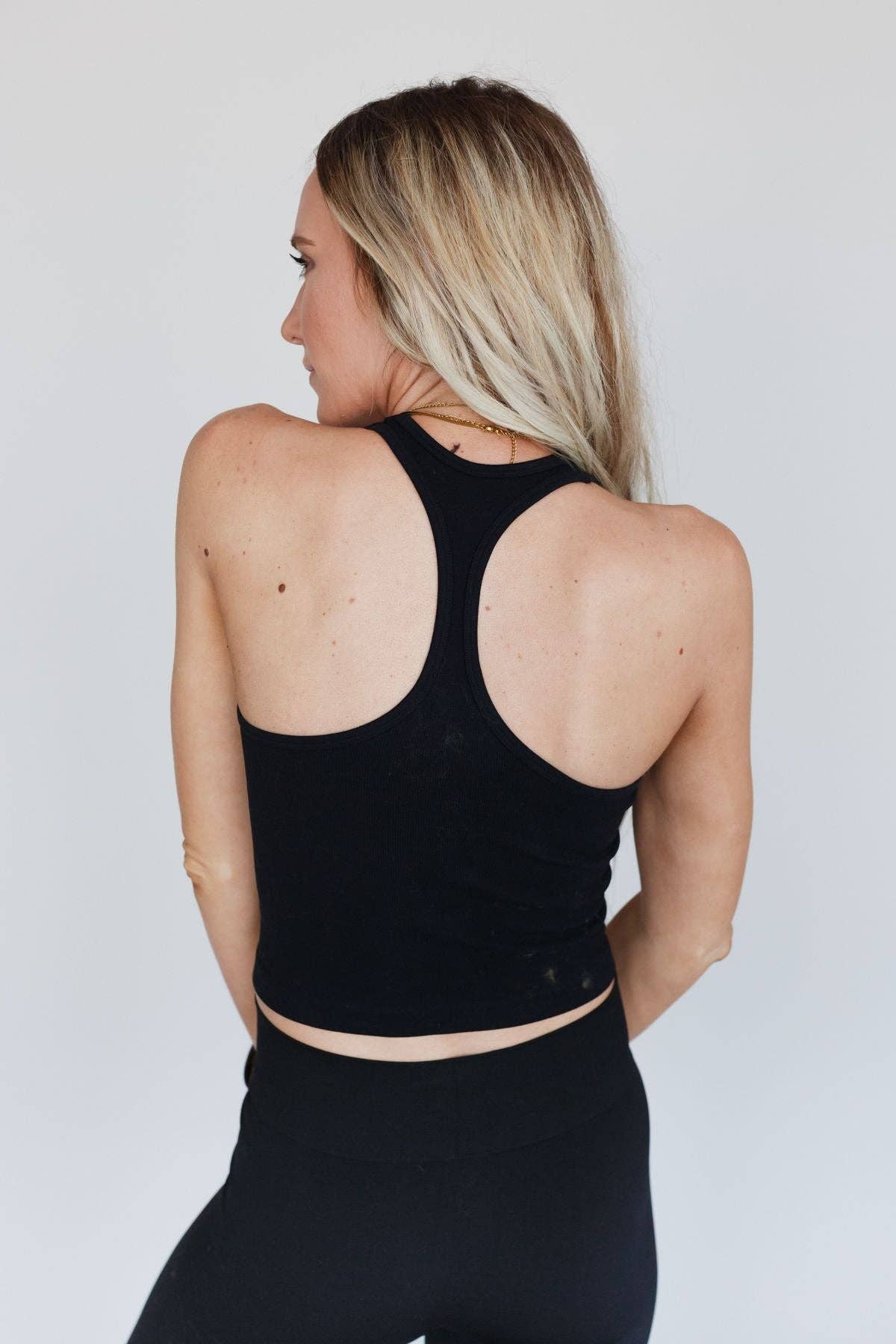 High Neck Racerback Brami - Black: M/L