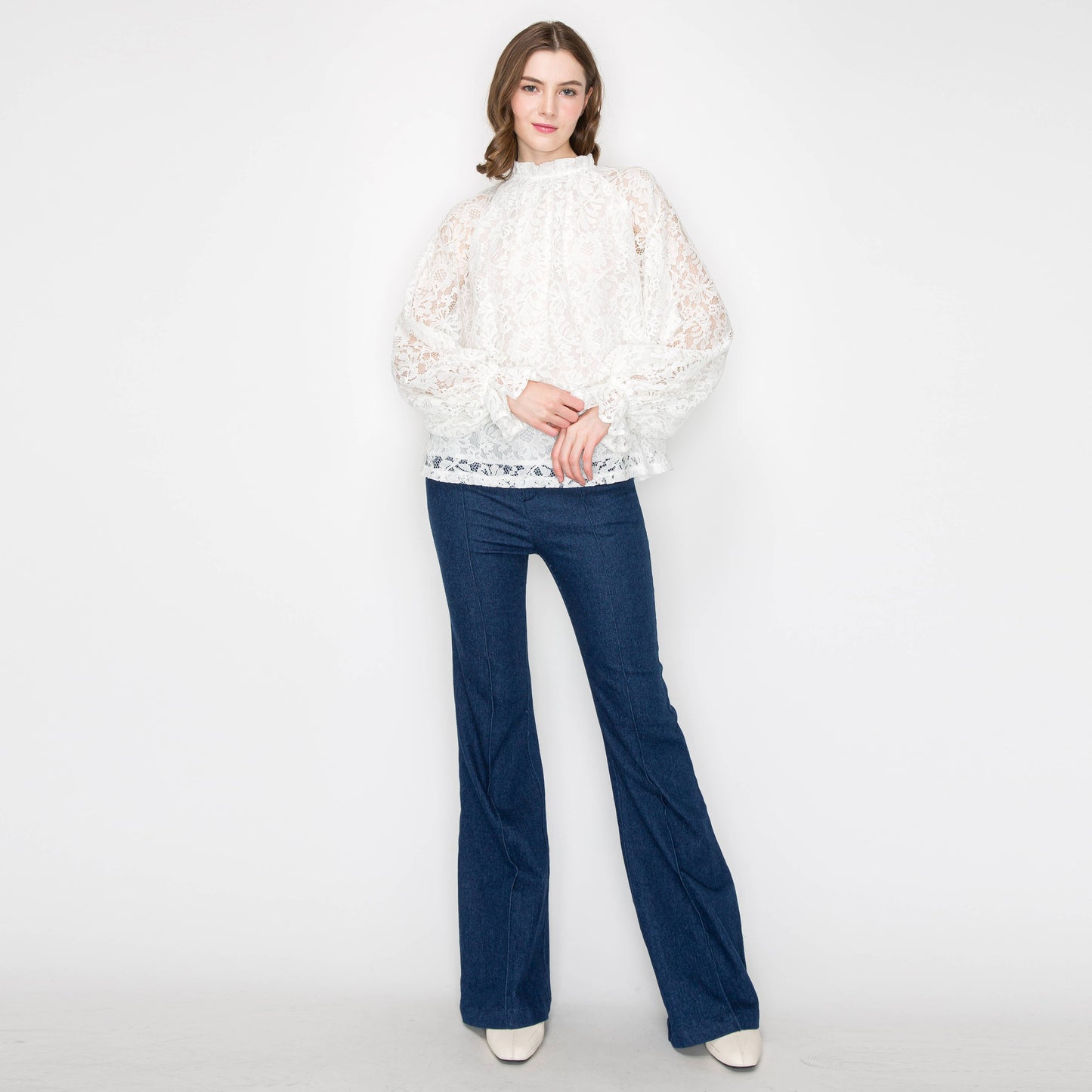 Vintage floral lace blouse