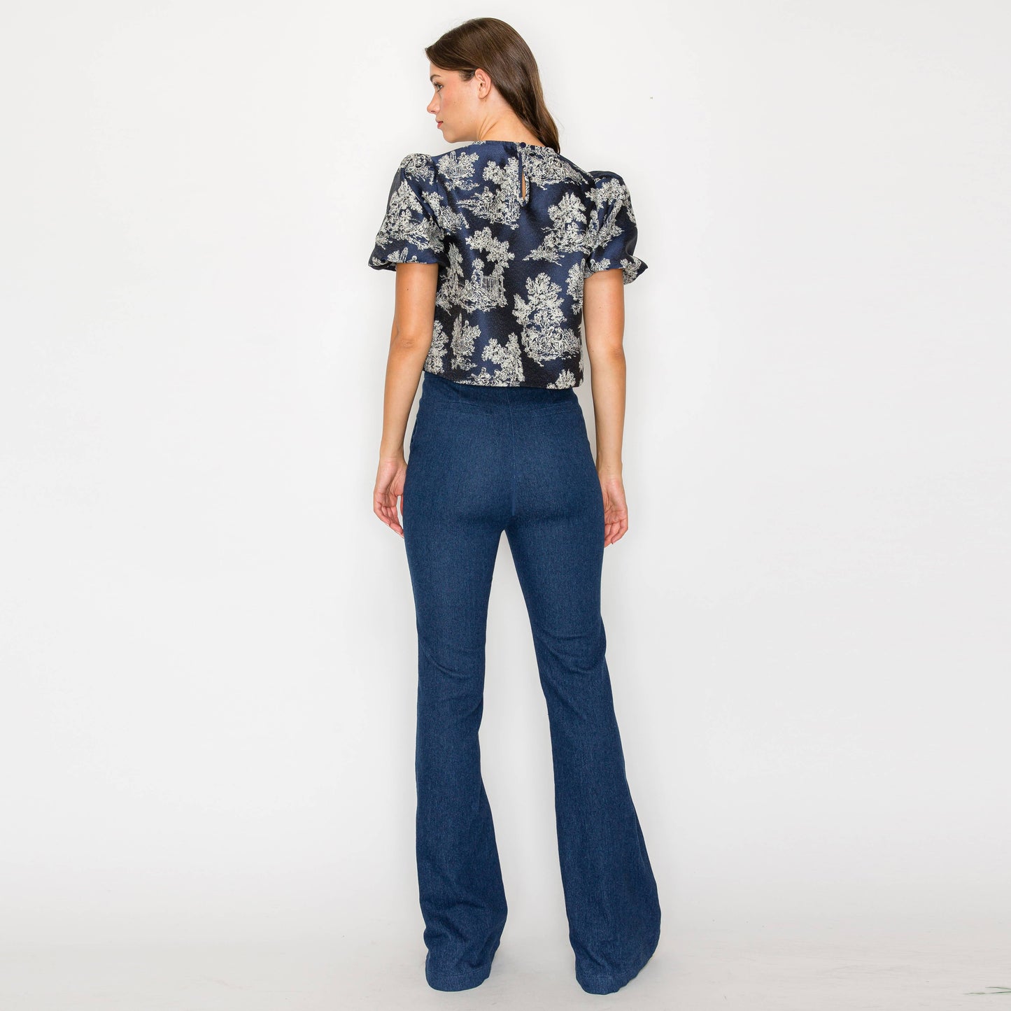 Toile Jacquard pattern top