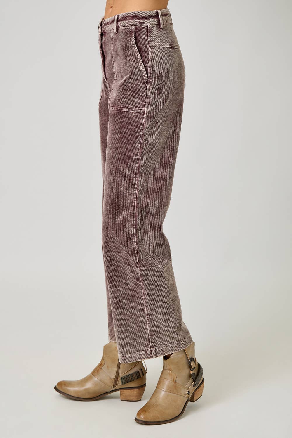 Washed Corduroy Trousers: Washed Choco