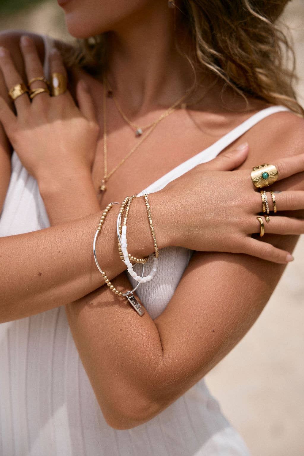 Twilight Double Wrap Bracelet : White