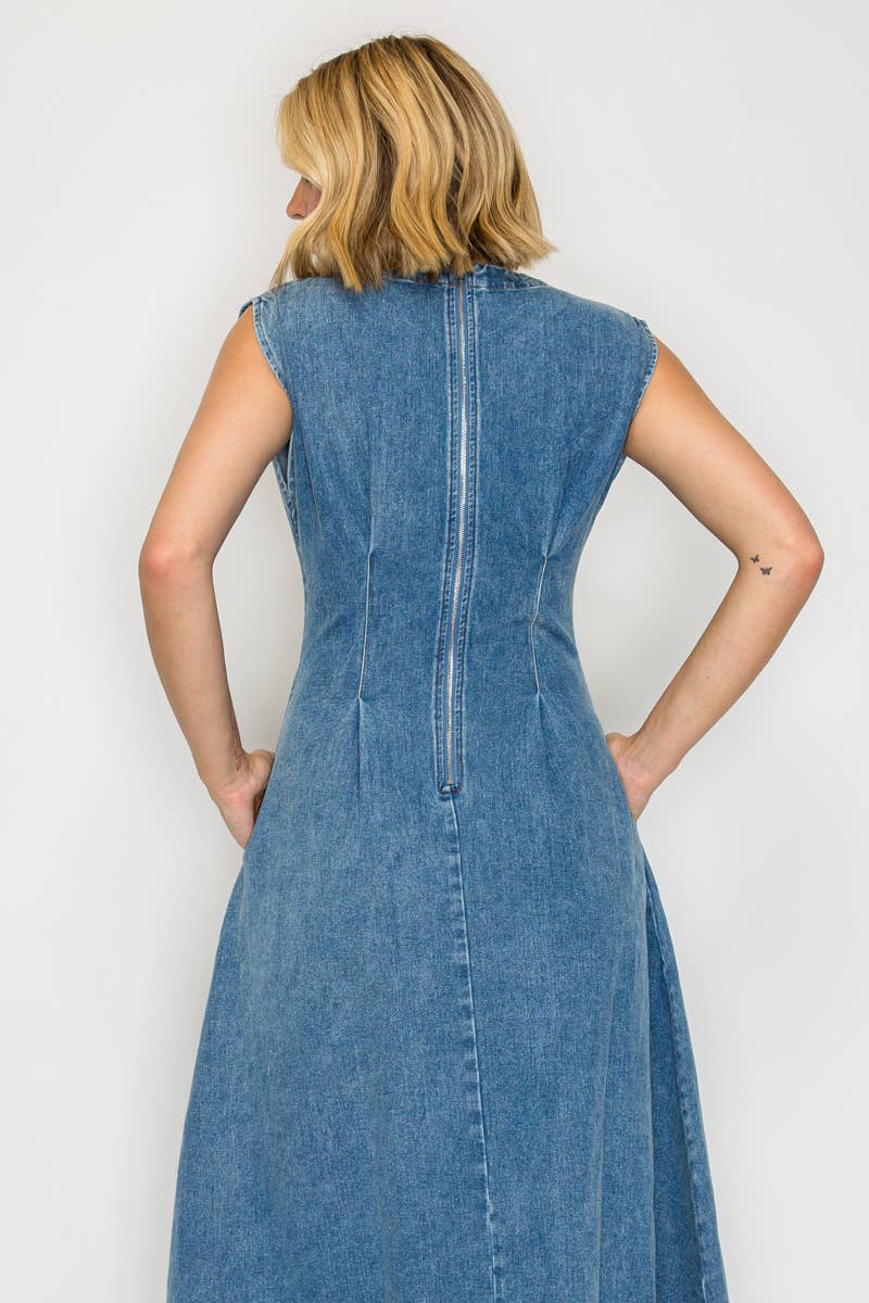 Timeless Button-Down Denim Dress