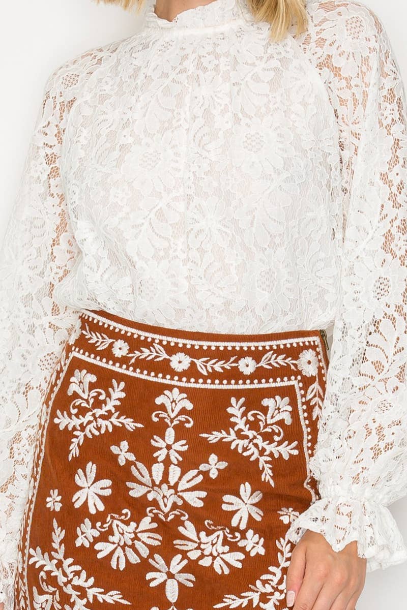 MONTANA Embroidery mini skirt