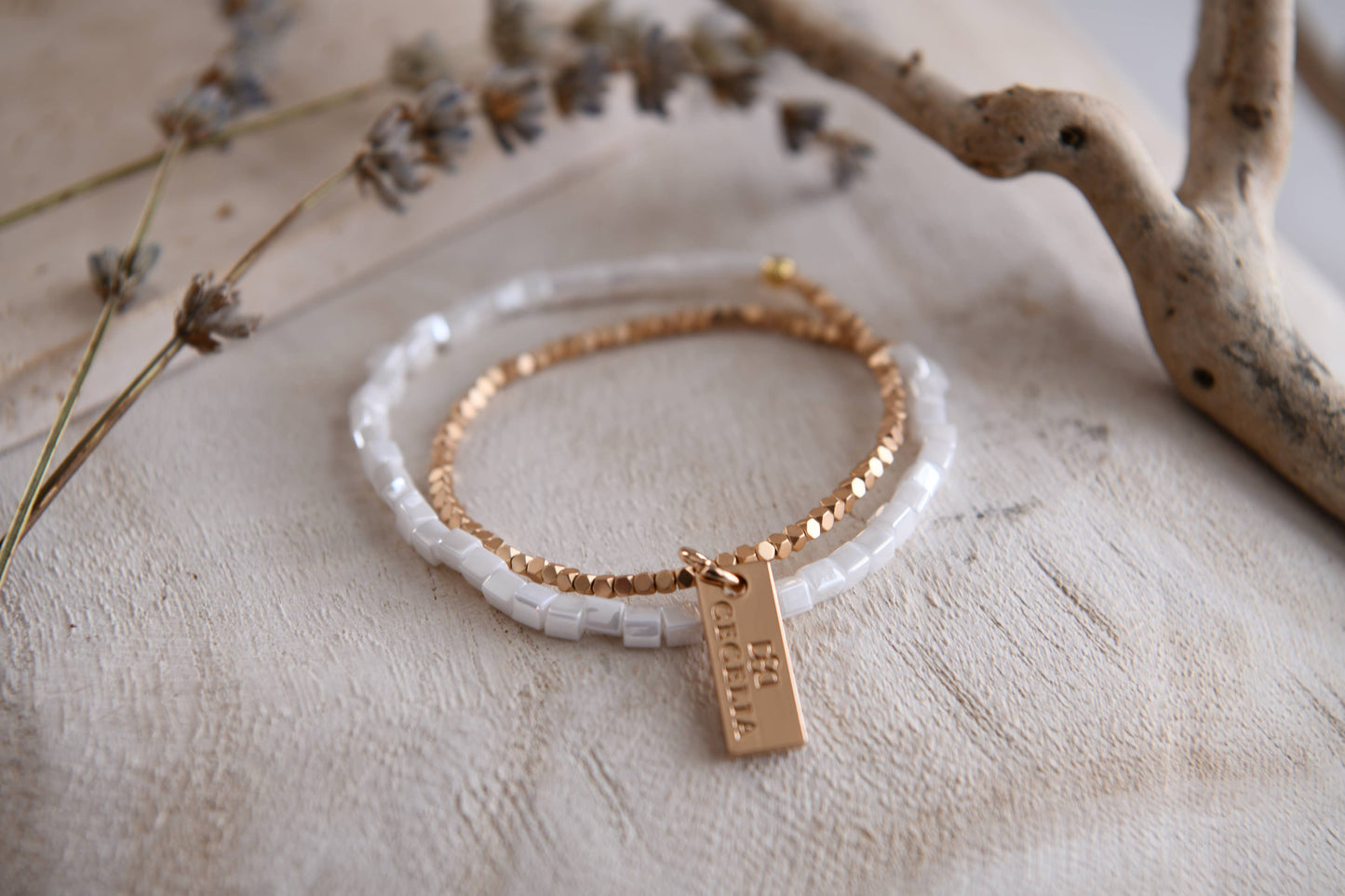 Twilight Double Wrap Bracelet : White