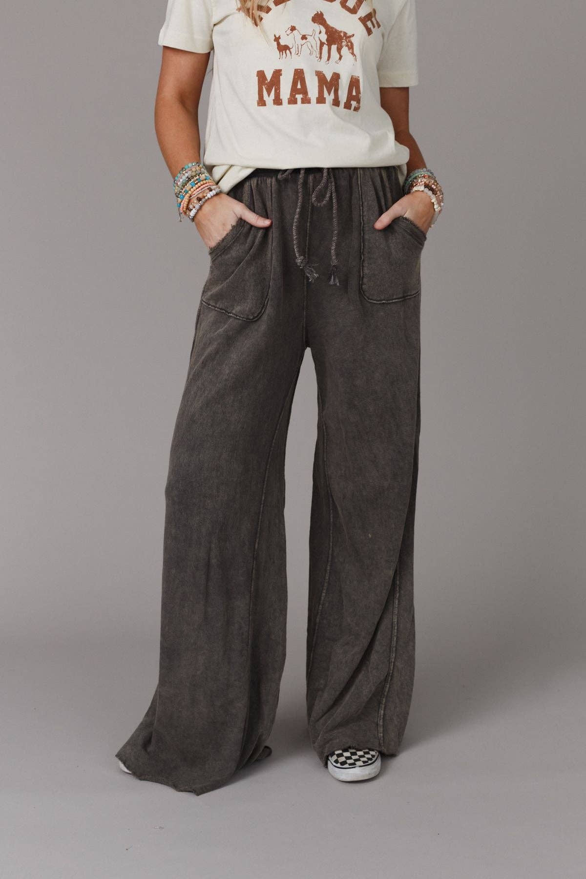 Relaxing Robin Wide Leg Pant - New Charcoal: Full / S