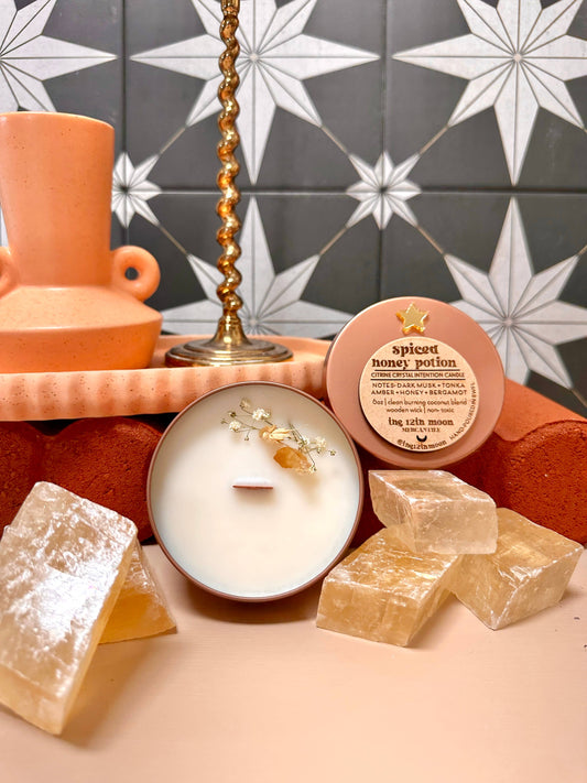 SPICED HONEY POTION Wax Candle - Aromatherapy - Home Decor
