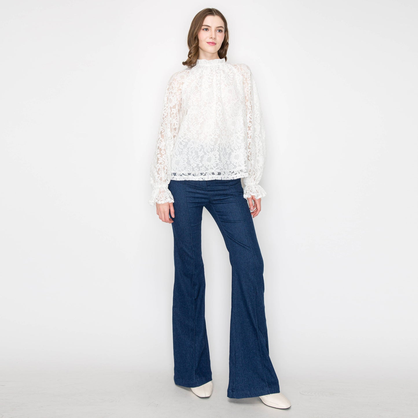 Vintage floral lace blouse