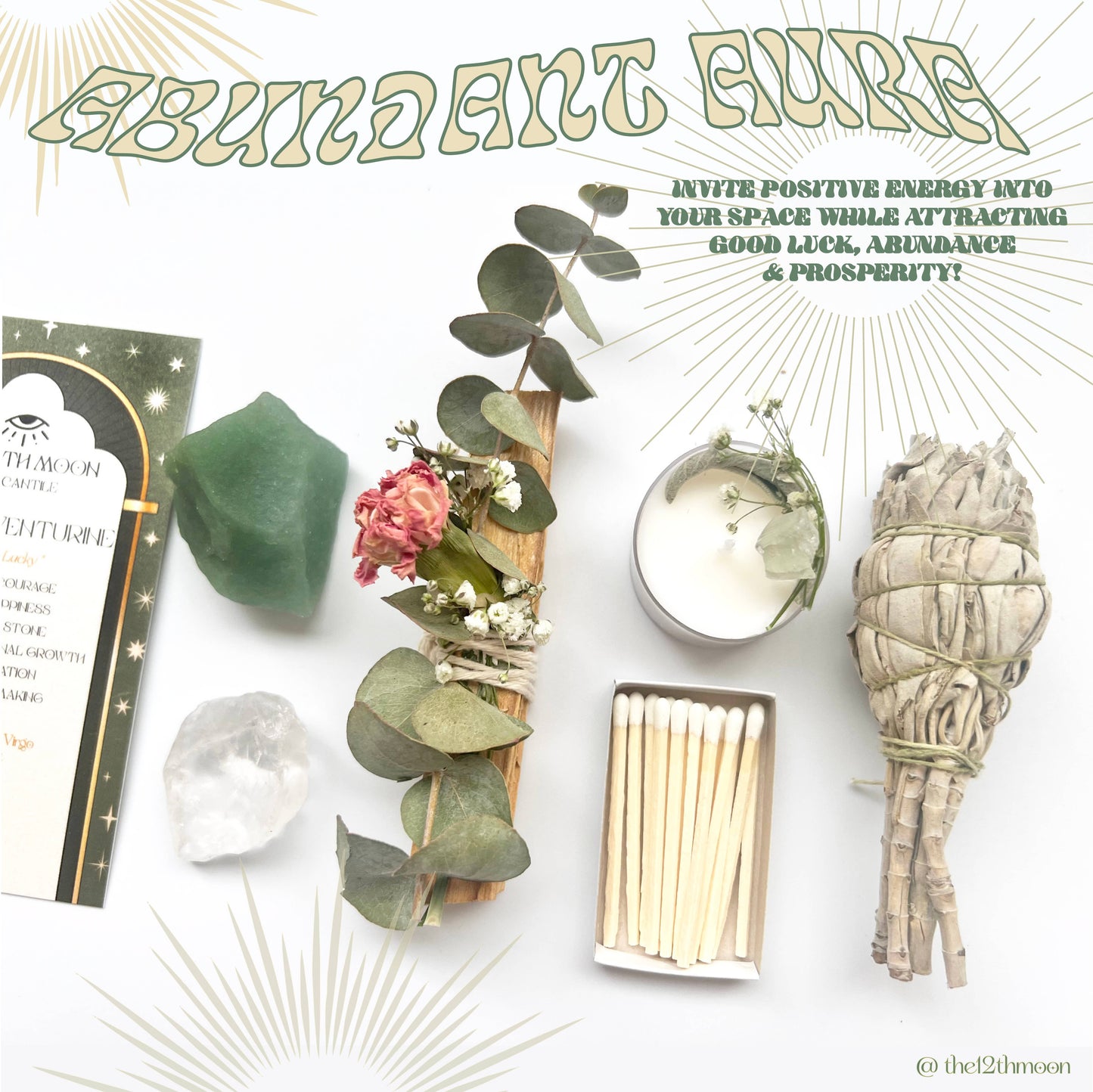 ABUNDANT AURA Ritual Kit - Smoke Cleansing: PET Plastic Box