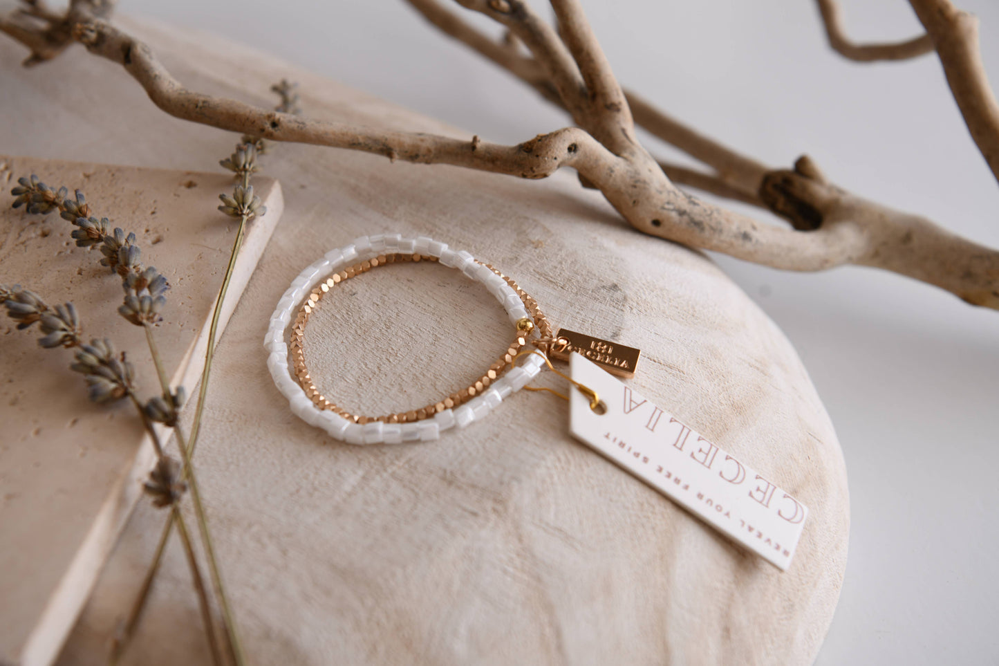 Twilight Double Wrap Bracelet : White