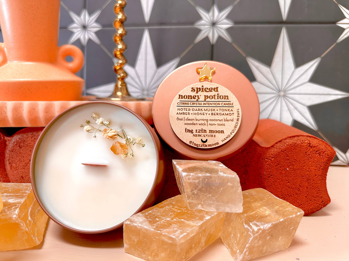 SPICED HONEY POTION Wax Candle - Aromatherapy - Home Decor