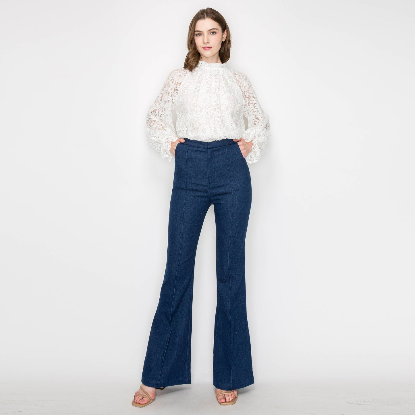 Vintage floral lace blouse